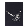 Load image into Gallery viewer, wild pheasant birthday pop up card cover, black with laser cut pheasant