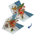 Load image into Gallery viewer, 3D Santa Dogs pop-up charity card closing
