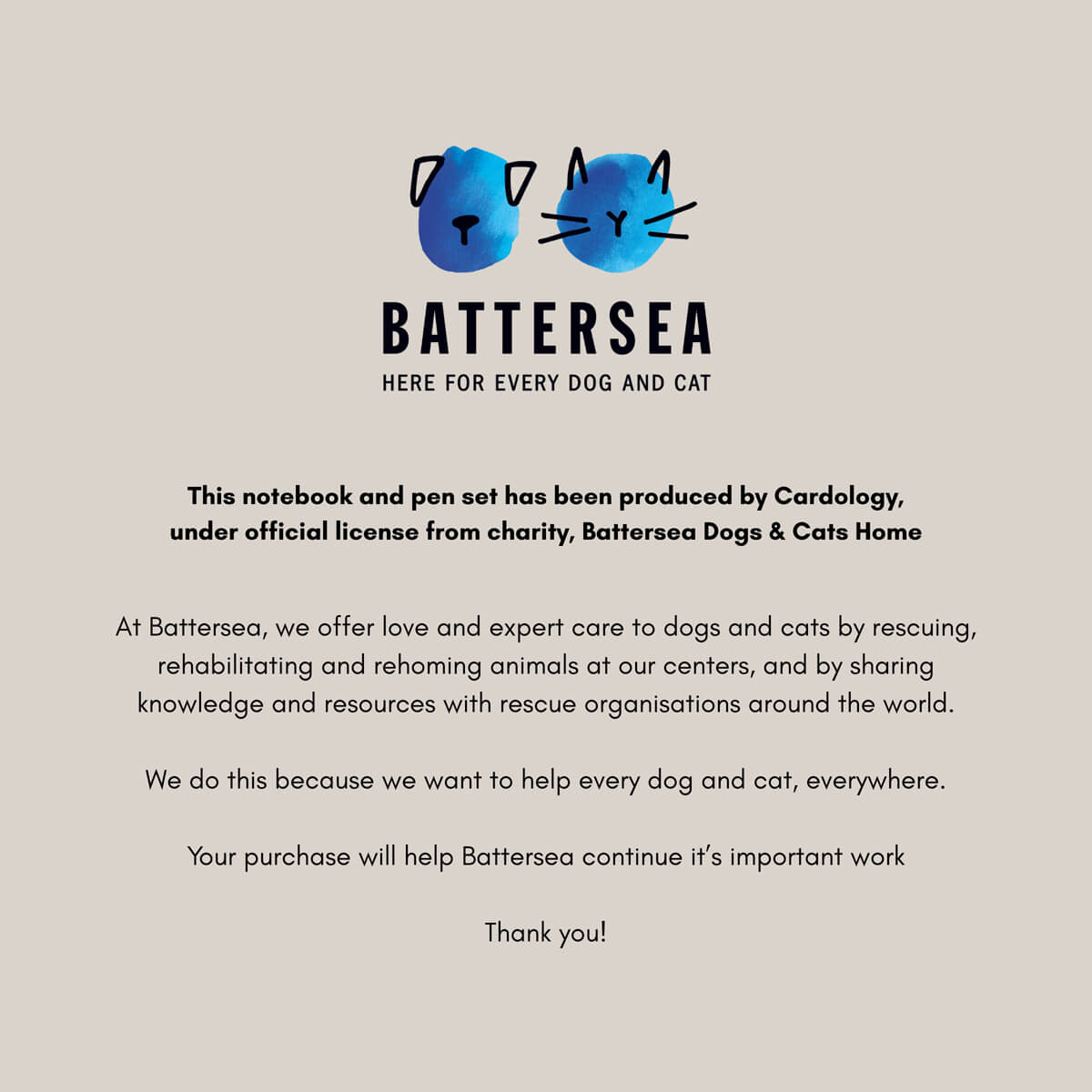 Battersea Cats Notebook & Pen Set