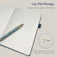 Load image into Gallery viewer, Battersea Dogs A5 lined notebook with lay flat binding and cute dog illustrations in the corner of every page

