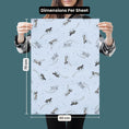 Load image into Gallery viewer, Battersea Dogs & Cats Home Charity Dogs Gift Wrapping Paper Pack of 4 - image of pattern 1 dimensions which is 50cm x 70cm per sheet
