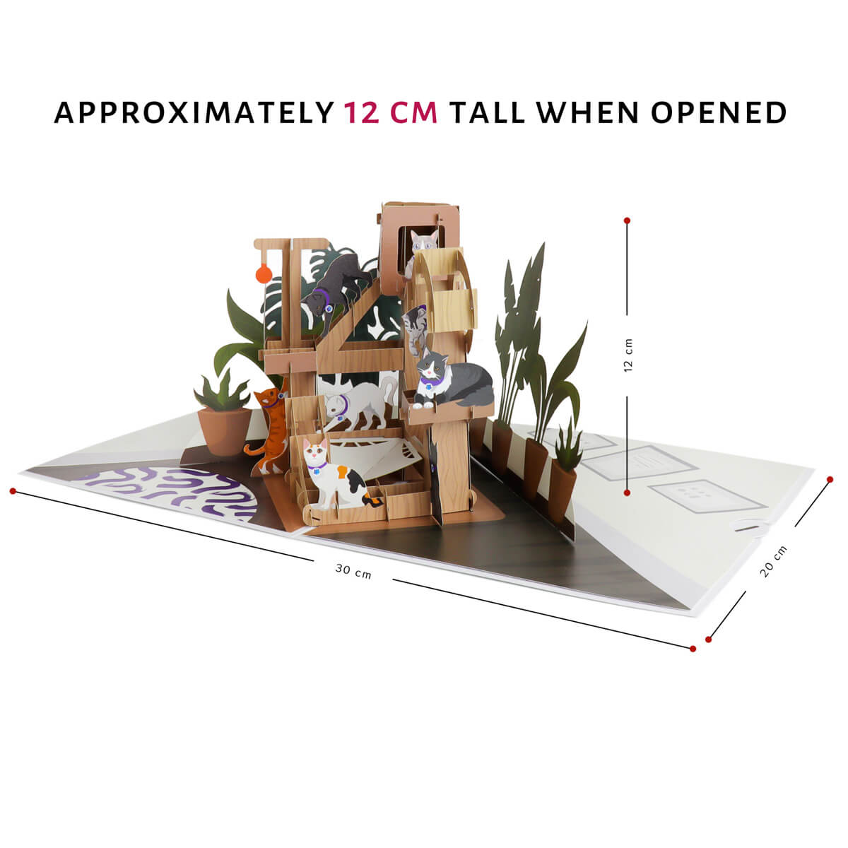 Battersea Cat Tree Card dimensions