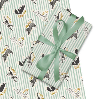 Battersea Cats Birthday Gift Wrap Pack of 4 sheets, 2 patterns for Cat Lovers - Charity gift wrapping paper