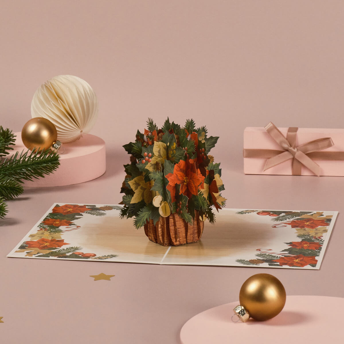 Festive Florals Pop Up Card