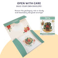 Load image into Gallery viewer, Festive Florals Pop Up Card
