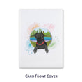 Load image into Gallery viewer, Cardology Black Labrador Pop Up Card - image of card front cover which is white with a black labrador graphic in the center
