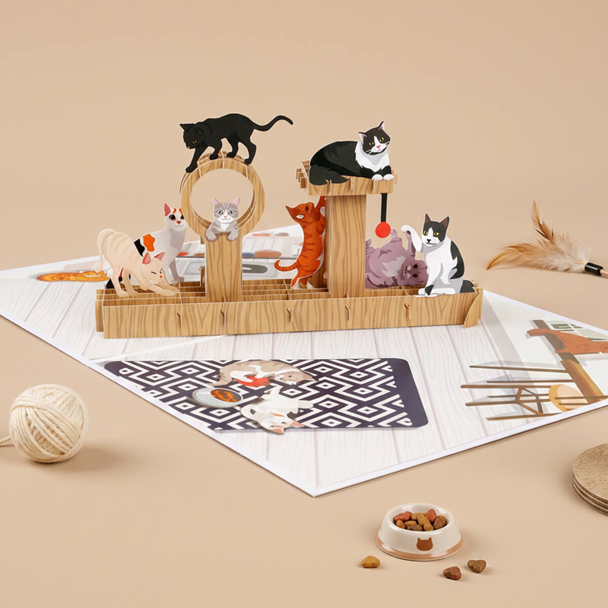 Cat Tree Pop Up Card