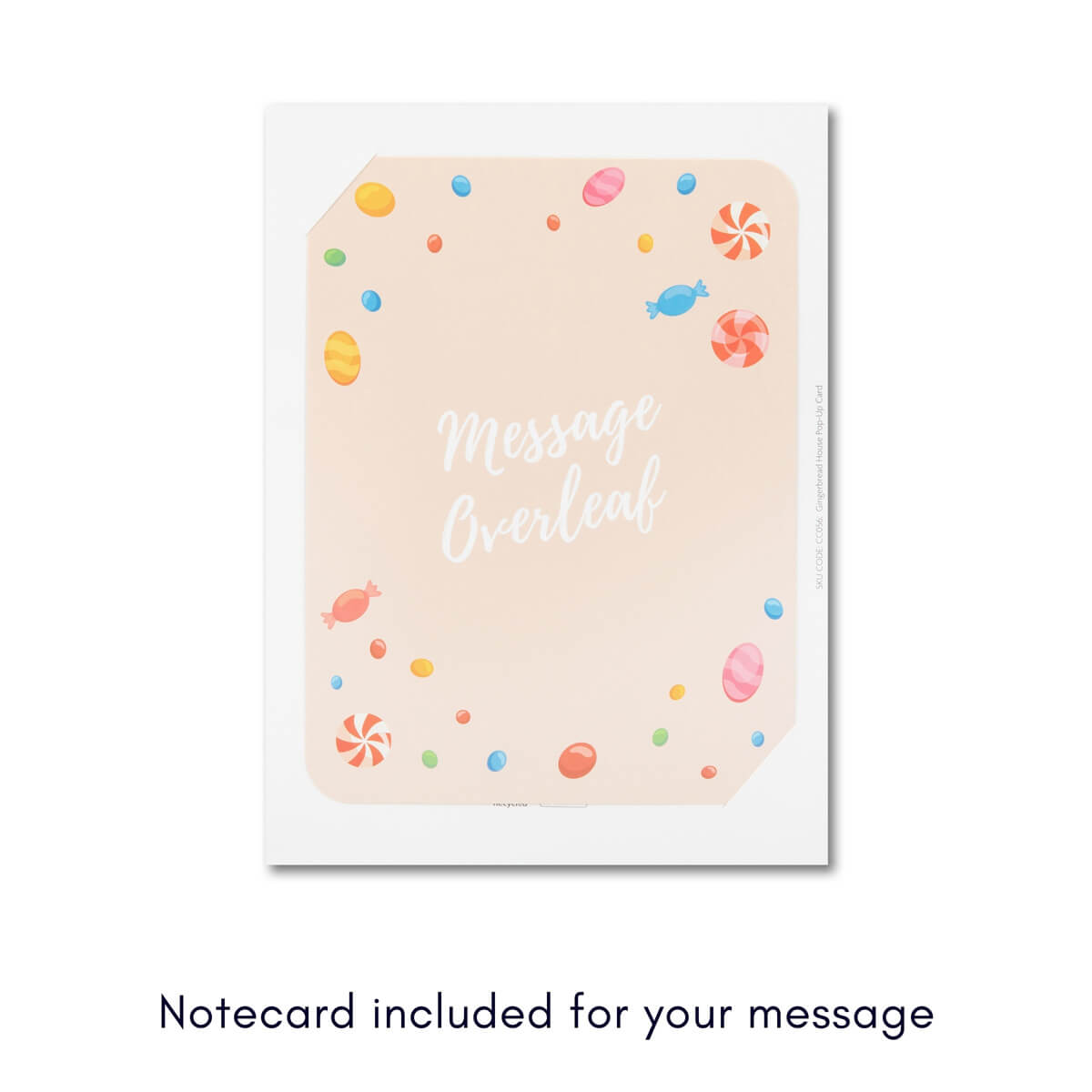 Gingerbread House 3D card notecard to write a personal message