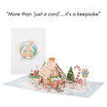 Load image into Gallery viewer, Gingerbread house pop-up Christmas card with blank notecard and matching envelope for handwritten message
