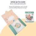 Load image into Gallery viewer, Gingerbread House 3D greeting card packaging which reverses into the envelope.
