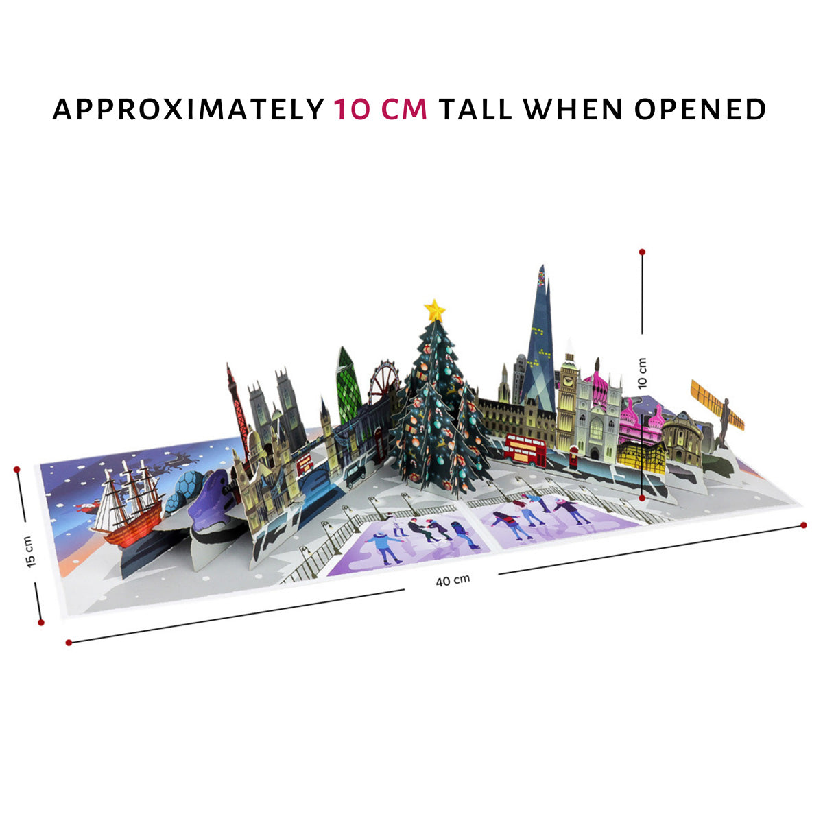 Night Before Christmas Pop Up Card dimensions