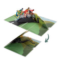 Load image into Gallery viewer, cycling pop up card by cardology - image of the 3D card closing
