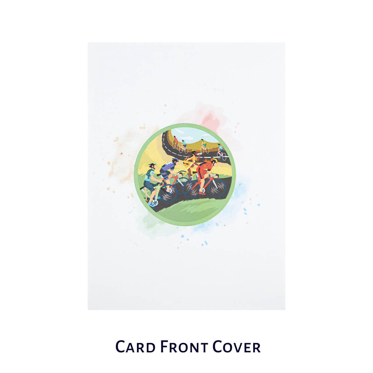 cycling pop up card by cardology - image of card cover