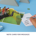 Load image into Gallery viewer, cycling pop up card by cardology - image of cycling birthday card slide out notecard
