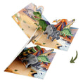 Load image into Gallery viewer, Dinosaurs Pop Up Card for Kids - Jurassic Park T-Rex Cards - Image of the card closing
