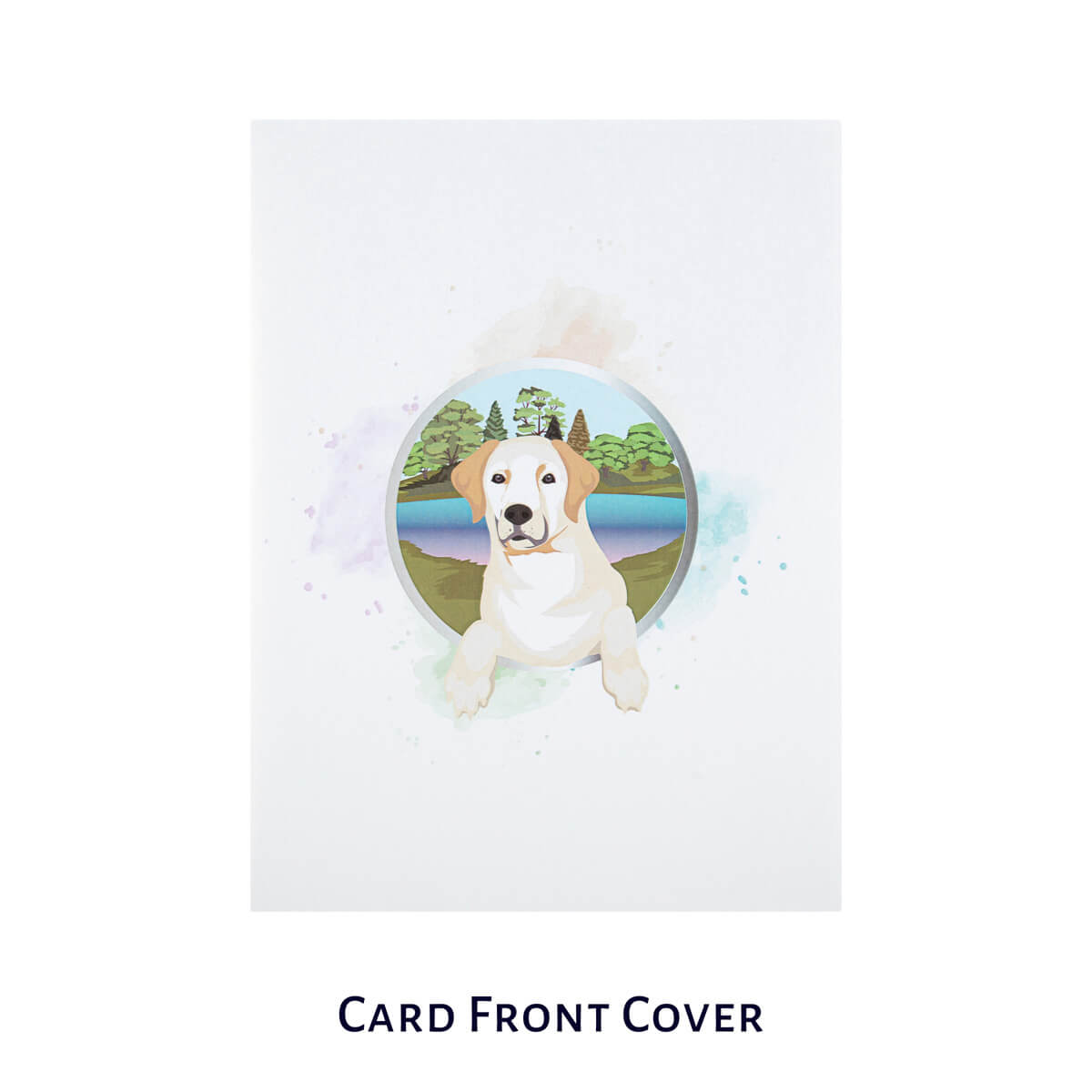 Labrador Pop Up Card by Cardology - image of card front cover