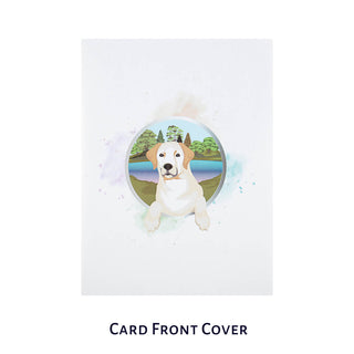 Labrador Pop Up Card by Cardology - image of card front cover
