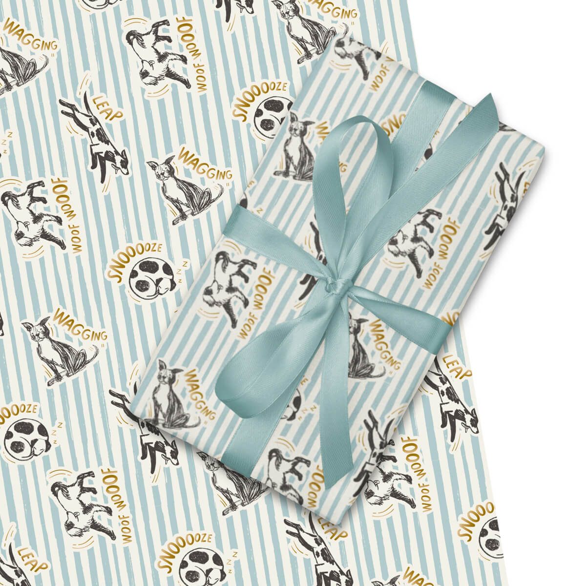 Battersea Dogs & Cats Home Gift Wrap for Dog Lovers - Pack of 4 sheets with 2 patterns. Perfect for birthdays and other celebratory occasions.