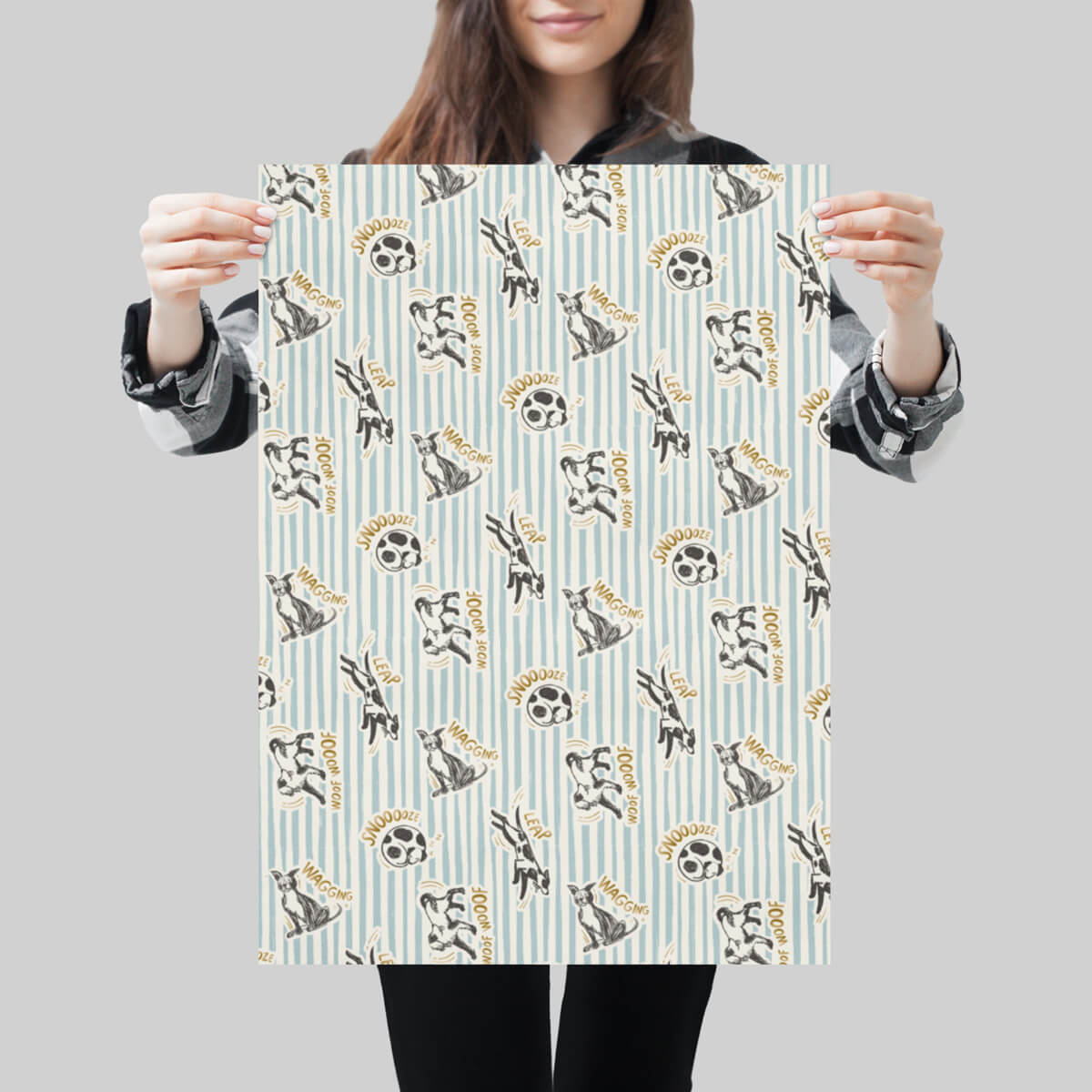 Battersea Dogs & Cats Home Gift Wrap for Dog Lovers - Pack of 4 sheets with 2 patterns. Perfect for birthdays and other celebratory occasions. Dimensions are 50cm x 70cm per sheet
