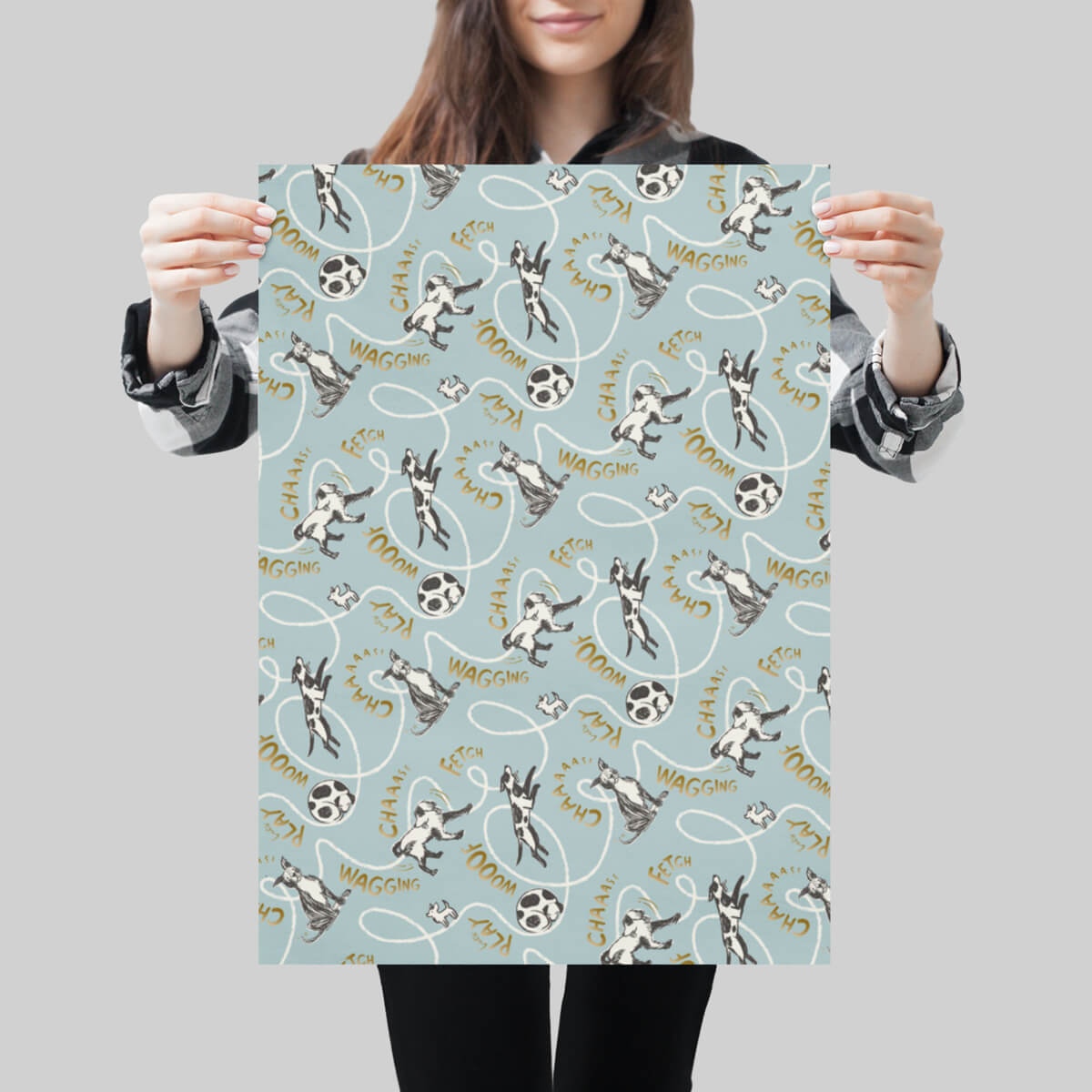 Battersea Dogs & Cats Home Gift Wrap for Dog Lovers - Pack of 4 sheets with 2 patterns. Perfect for birthdays and other celebratory occasions. Dimensions are 50cm x 70cm per sheet