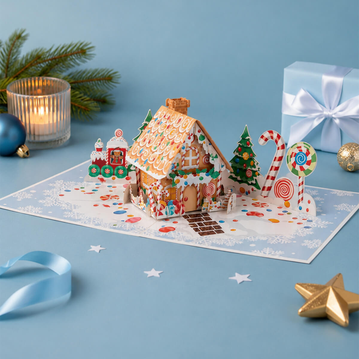 Gingerbread House Pop Up Card