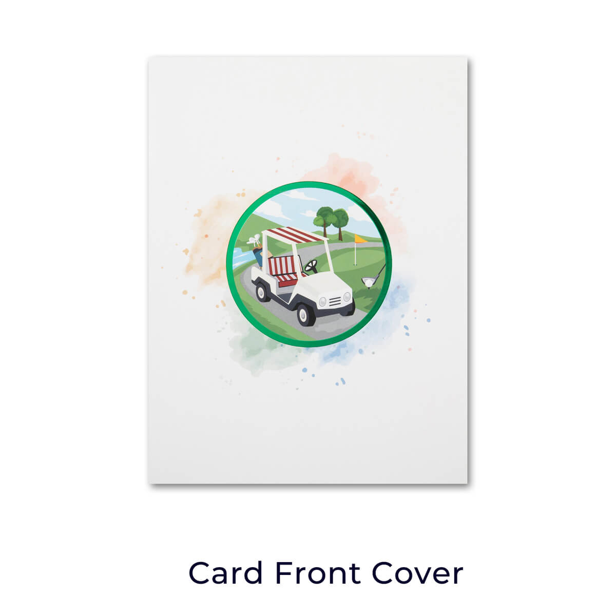 Golf pop up card by Cardology - image of card front cover