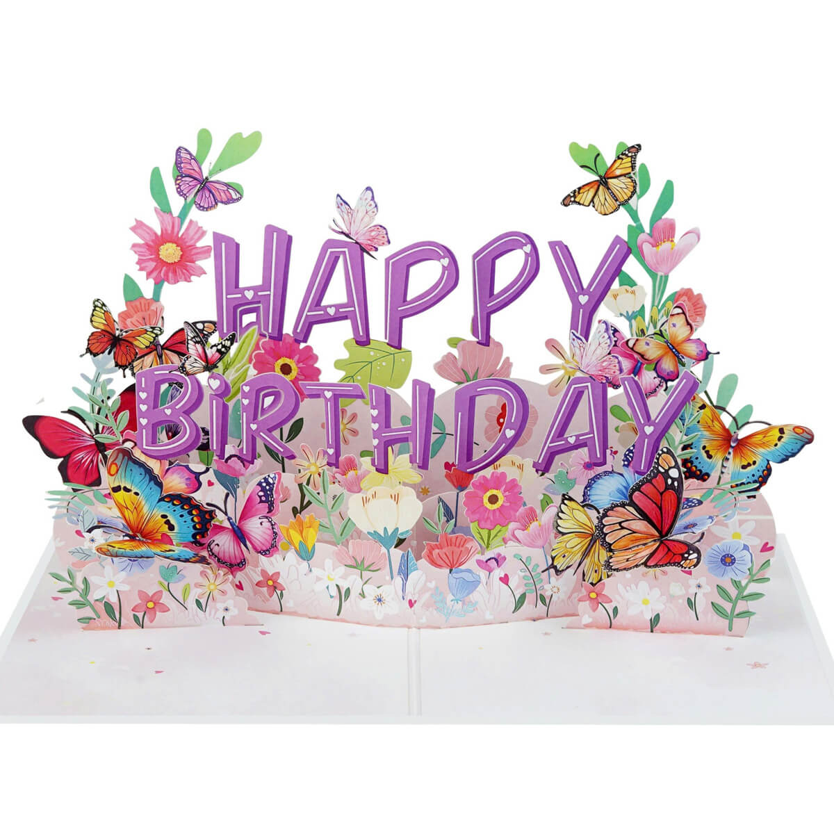 Happy Birthday Butterflies Pop Up Card