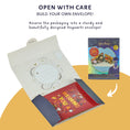 Load image into Gallery viewer, Packaging reverses to become a Hogwarts themed envelope

