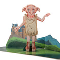 Load image into Gallery viewer, Harry Potter Dobby Pop Up Card by Cardology - close up image of the pop up
