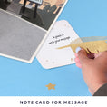 Load image into Gallery viewer, Harry Potter Hagrid Pop Up Card by Cardology - Happee Birthdae 3D Card - image showing notecard to write message on
