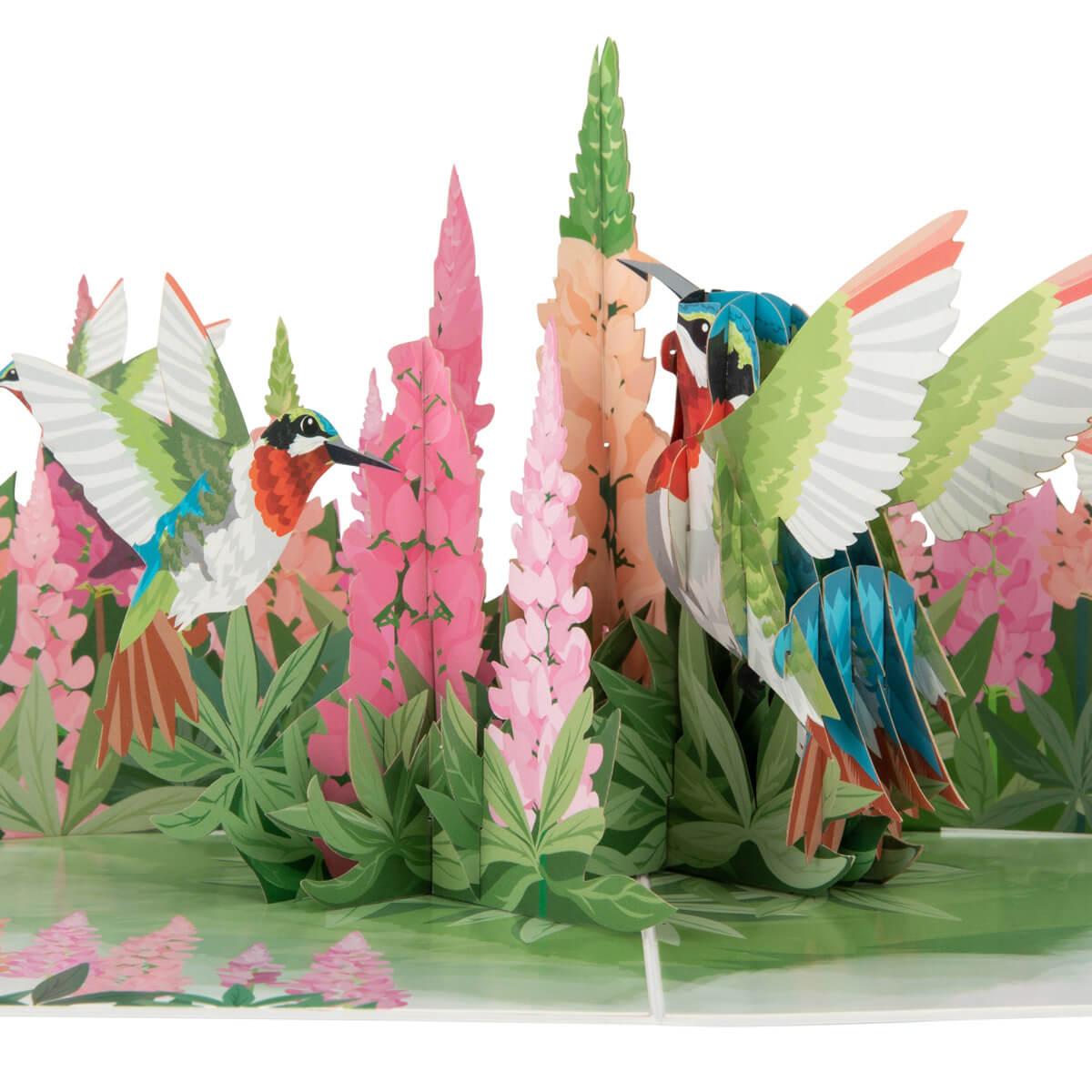 Cardology Hummingbirds 3D Greeting Card for Mothers Day and Birthday Cards for Her - close up image