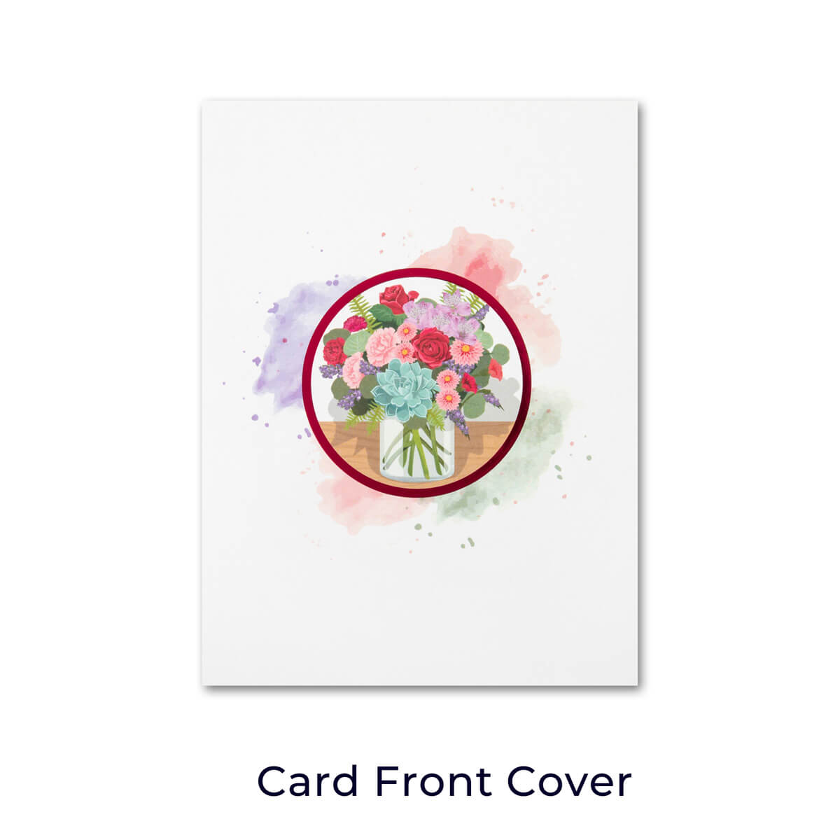 Love Bouquet Pop Up Card by Cardology for Valentines Day Cards or Mothers Day Cards - image of card front cover