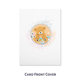 Cardology New Baby Bear Pop Up Card image of the card front cover
