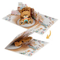 Load image into Gallery viewer, Image of the Cardology New Baby Bear Pop Up Card closing.
