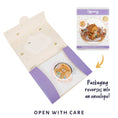Load image into Gallery viewer, Image of Cardology New Baby Bear Pop Up Card reversible packaging which converts into a beautifully designed envelope
