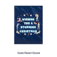 Load image into Gallery viewer, Original Stormtrooper Christmas Pop Up Card for Star Wars fans - image of 3D card cover which says 'Wishing You A Storming Christmas'
