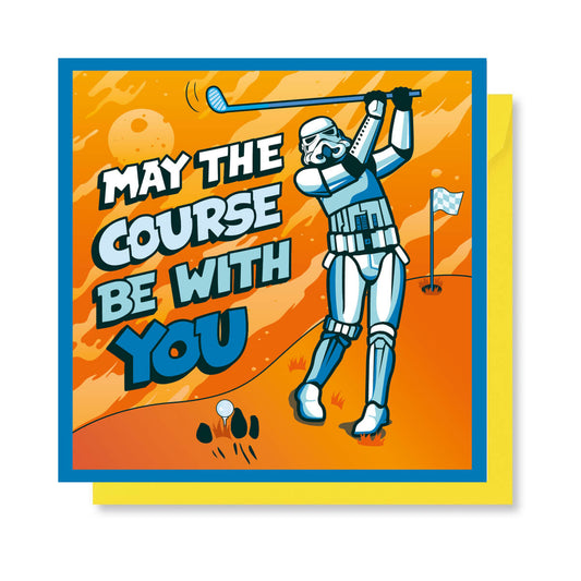 Original Stormtrooper Golf Greeting Card by Cardology - officially licensed