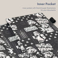 Load image into Gallery viewer, Original Stormtrooper A5 Lined Notebook Journal - black with de-bossed graphic of the Stormtrooper - includes pen holder, elastic closure band, inner pocket for documents and ribbon bookmark
