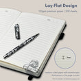 Load image into Gallery viewer, Original Stormtrooper A5 Lined Notebook Journal - black with de-bossed graphic of the Stormtrooper - lay flat design, 120gsm premium paper and 200 pages
