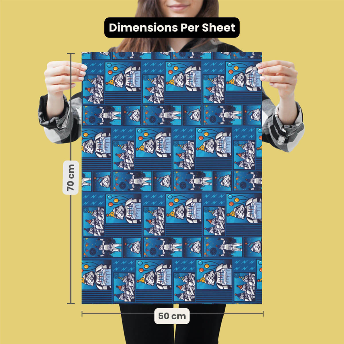 Stormtrooper Birthday Gift Wrap dimensions