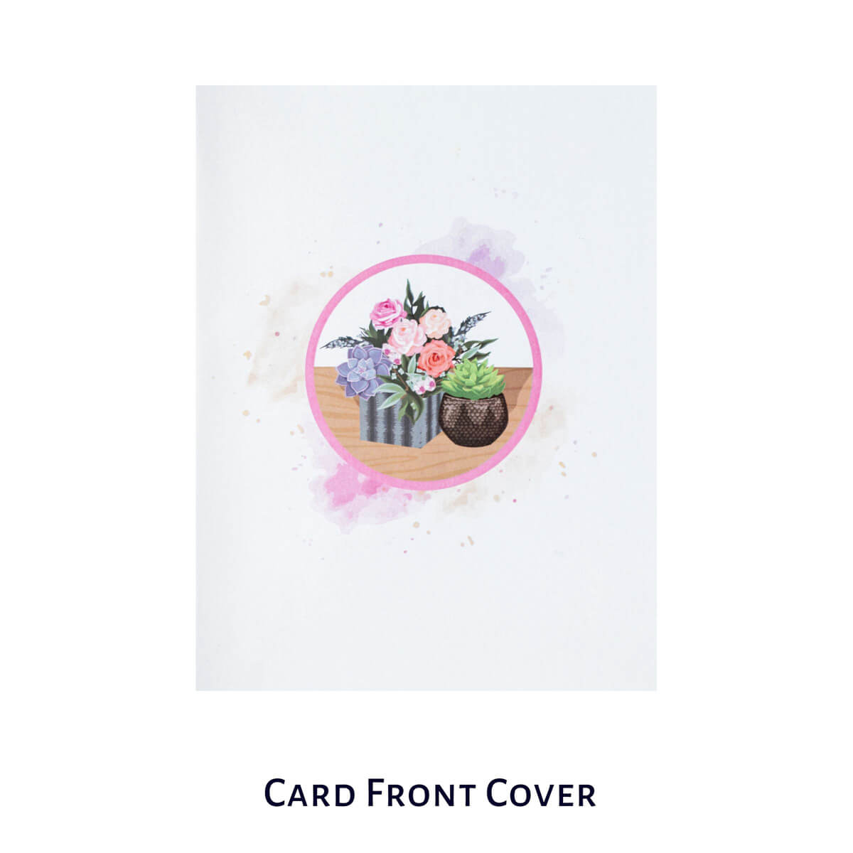 Peonies Pop Up Card by Cardology which is perfect for Birthdays, Mothers Day, Anniversaries or even New Home Congratulations.  Image shows a picture of the card front cover which has a graphic design of the pop up card