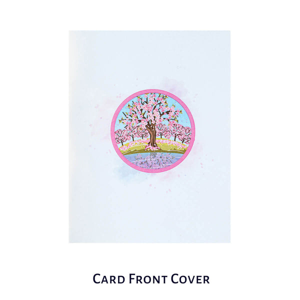 Pink Cherryblossom Tree Pop Up Card cover image - perfect for Birthday cards, Mothers Day Cards, Anniversary Cards, Valentines Day and more