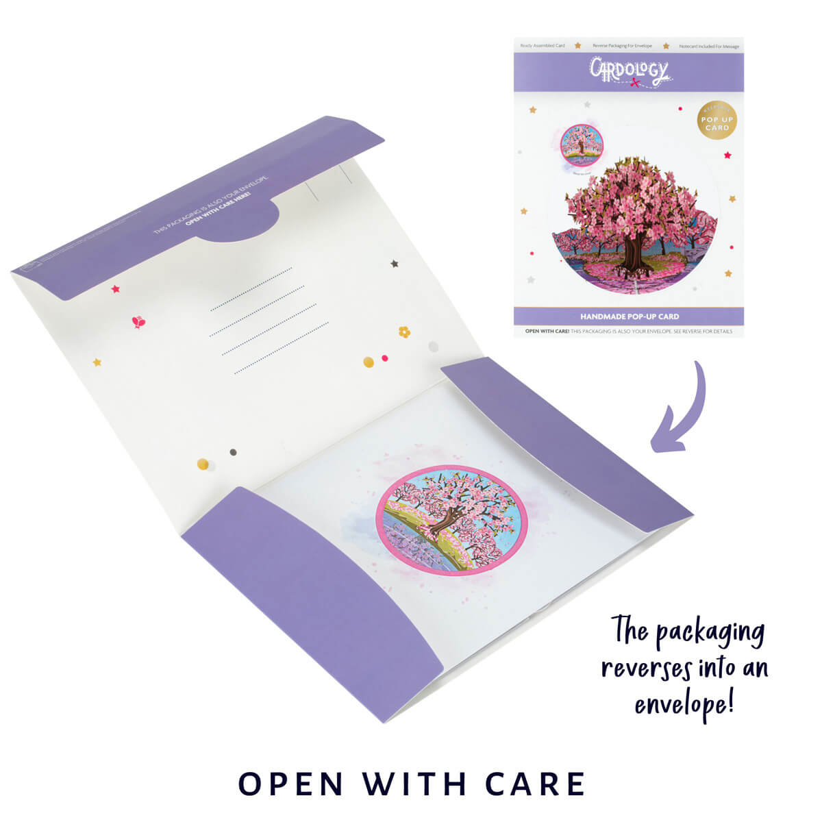Pink Cherry Blossom Tree Pop Up Card
