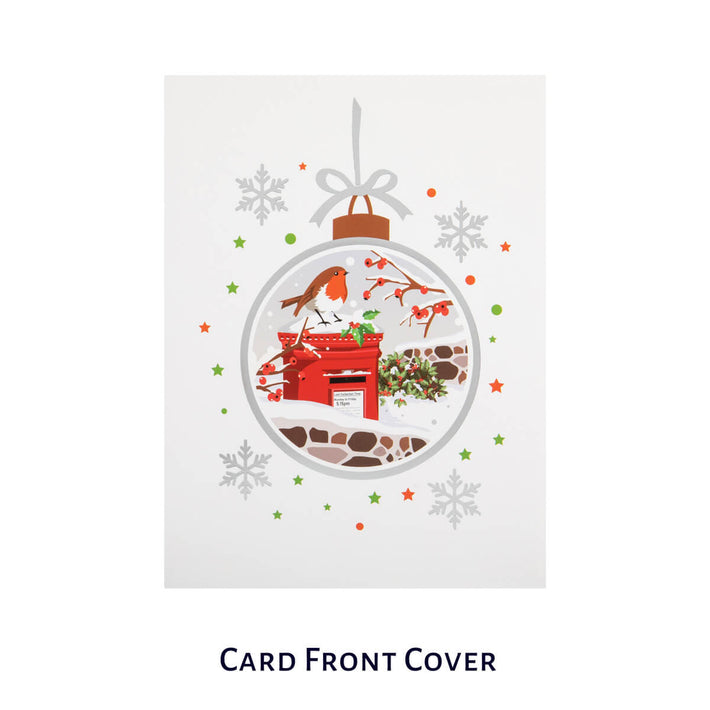 Cardology Robin Pop Up Card for Christmas - image of the card front cover