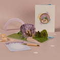 Load image into Gallery viewer, Wisteria 3D Pop Up Card for first anniversary gift and Valentines Day - lifestyle image of 3D gift 
