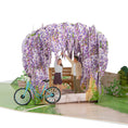 Load image into Gallery viewer, Wisteria 3D Pop Up Card for first anniversary gift and Valentines Day - close up image
