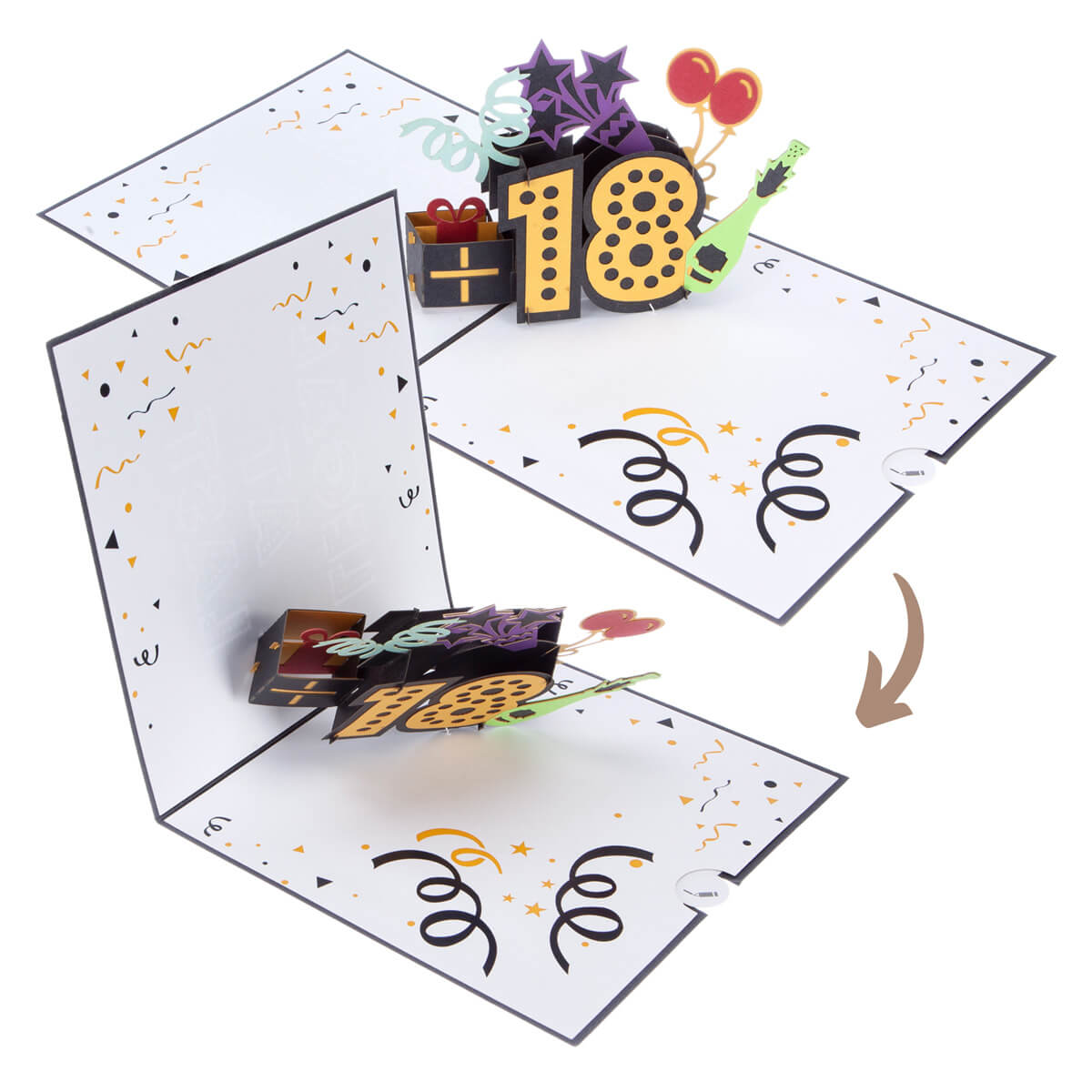 Image showing 18th Birthday Pop Up Card closing