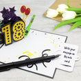 Load image into Gallery viewer, 18th birthday card pull out notecard insert to write message
