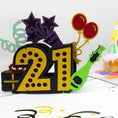 Load image into Gallery viewer, lifestyle image of 21st birthday card
