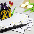 Load image into Gallery viewer, 21st Birthday Pop Up Card pull out notecard insert for writing message
